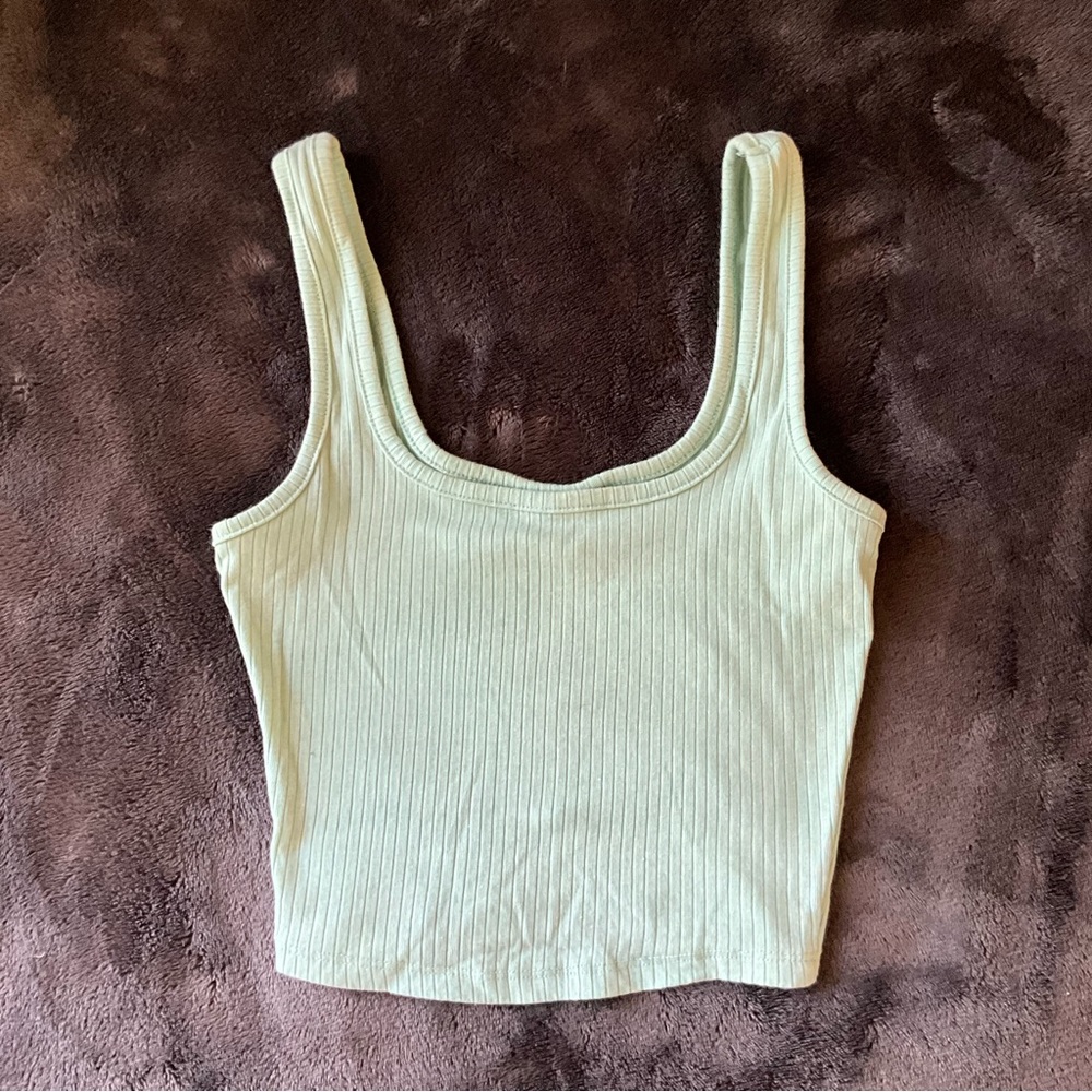 Mint cropped tank top
